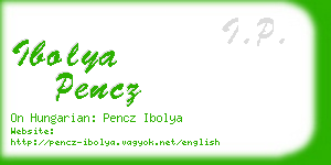 ibolya pencz business card